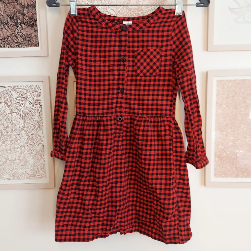 🎁 = 10/$25 - Carter's 6 / 6x red buffalo plaid dress